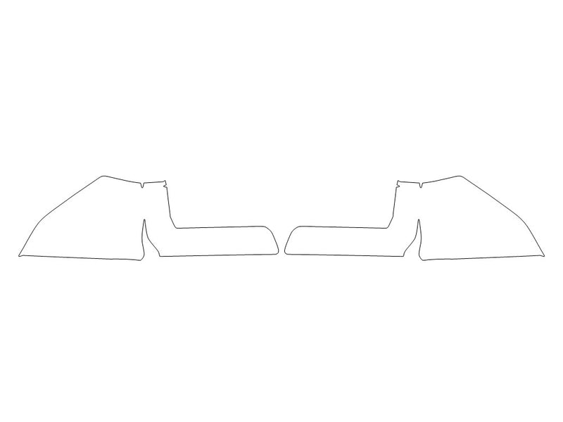 tacoma Avery Dennison Clear Bra Door Cup Precut PPF Diagram