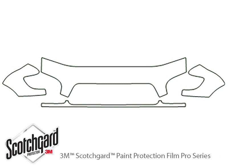 tundra 3M Clear Bra Hood Precut PPF Diagram