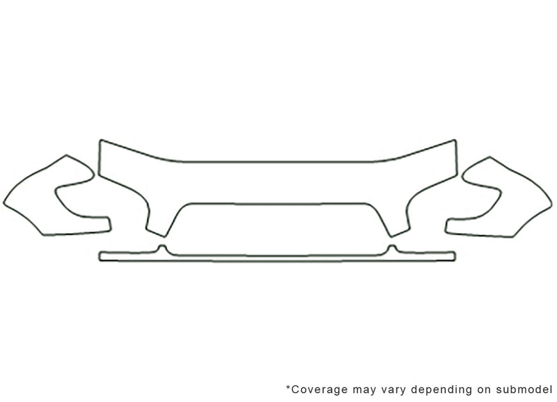 tundra Avery Dennison Clear Bra Hood Precut PPF Diagram