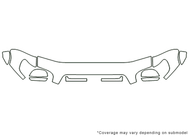 tundra Avery Dennison Clear Bra Hood Precut PPF Diagram