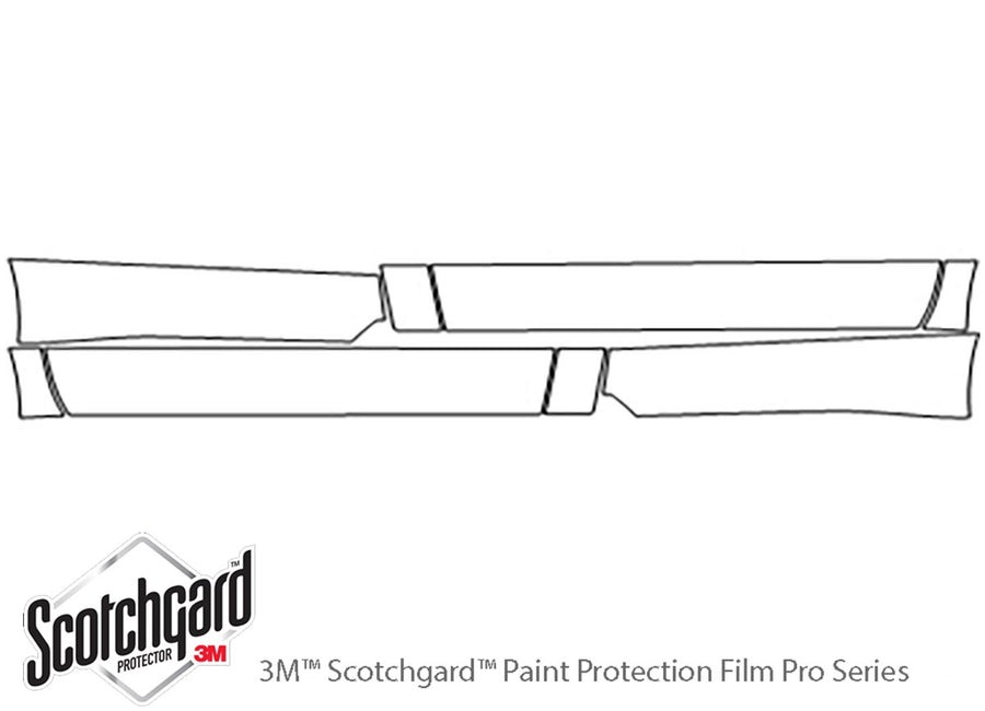 tundra 3M Clear Bra Door Cup Precut PPF Diagram