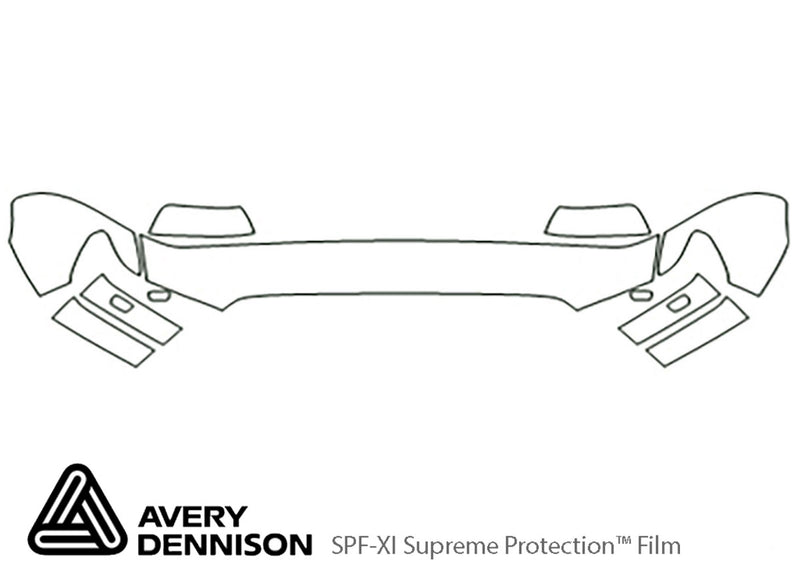 tundra Avery Dennison Clear Bra Hood Precut PPF Diagram