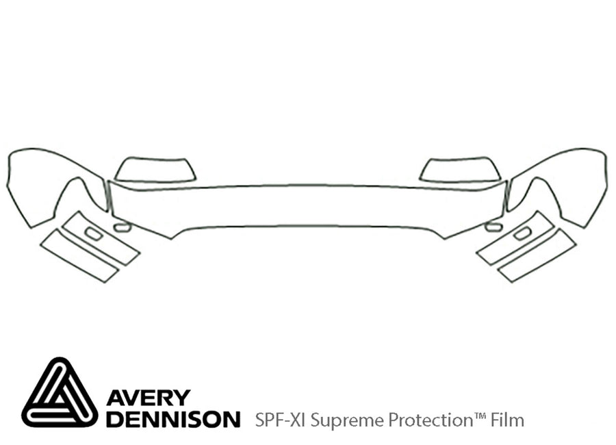 tundra Avery Dennison Clear Bra Hood Precut PPF Diagram