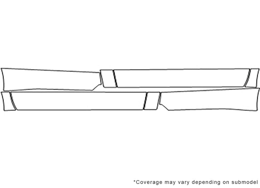 tundra Avery Dennison Clear Bra Door Cup Precut PPF Diagram