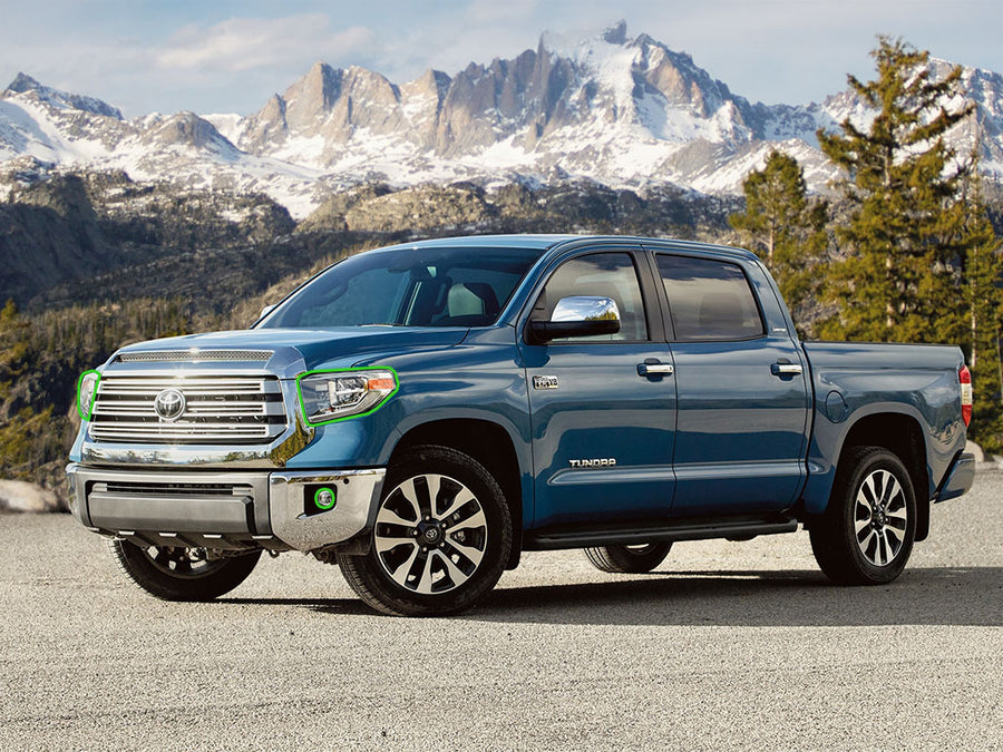 toyota tundra 2014-2021 Headlight Protection Installation Location