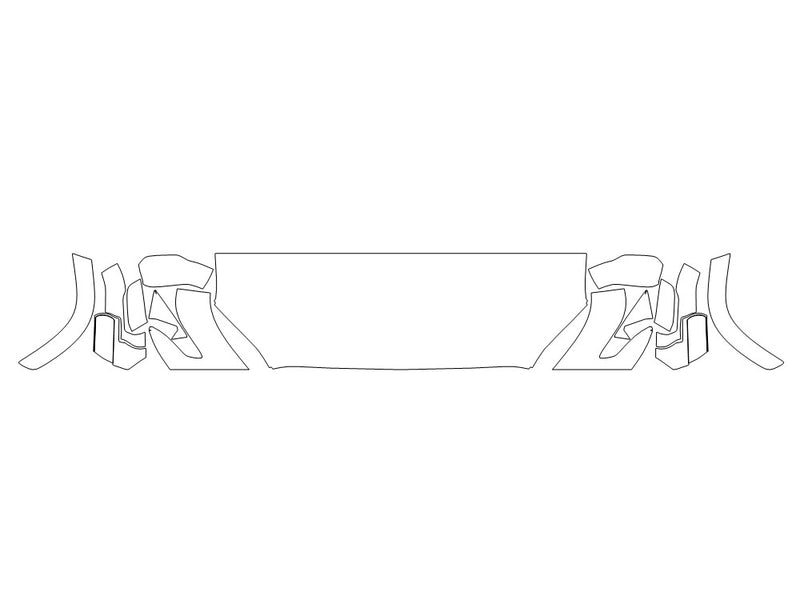 tundra 3M Clear Bra Hood Precut PPF Diagram