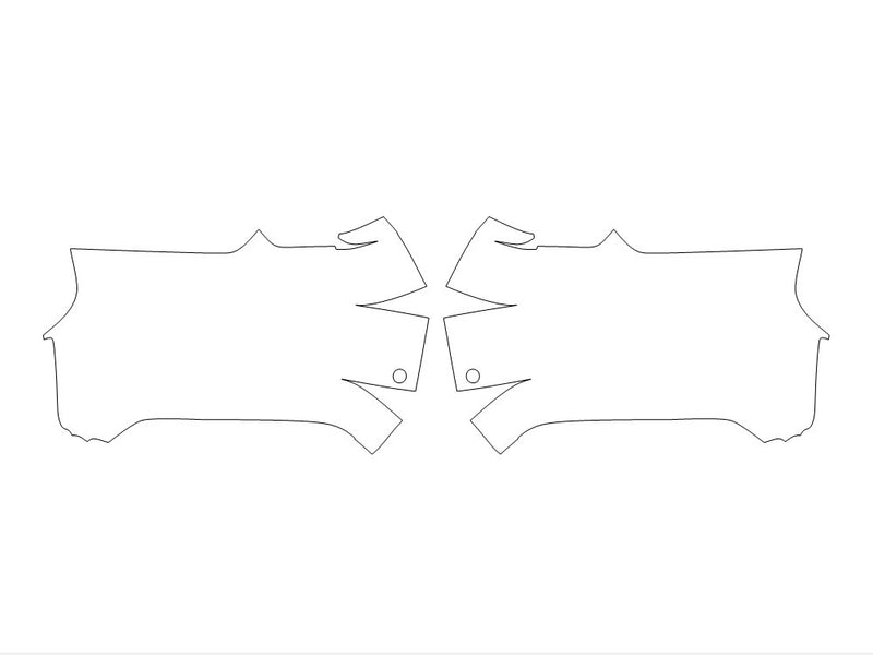 tundra 3M Clear Bra Door Cup Precut PPF Diagram