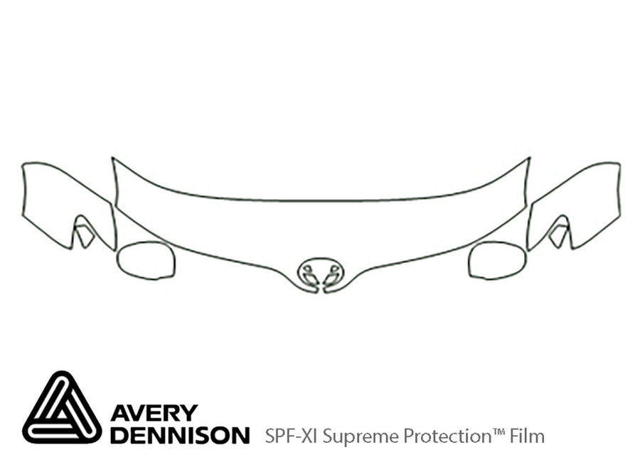 venza Avery Dennison Clear Bra Hood Precut PPF Diagram