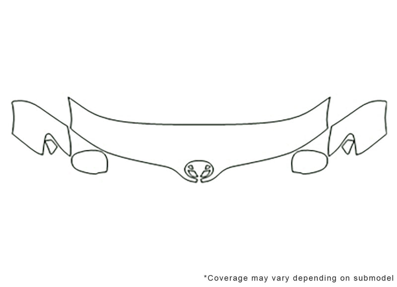 venza Avery Dennison Clear Bra Hood Precut PPF Diagram