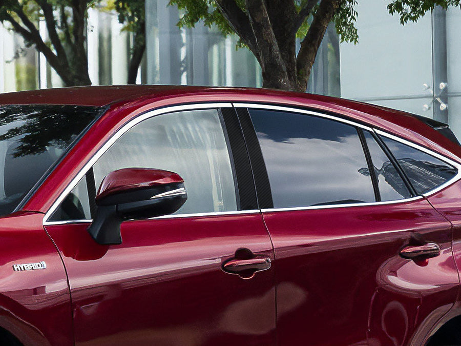 toyota venza 2021-2024 Carbon Fiber Pillar Cover Diagram