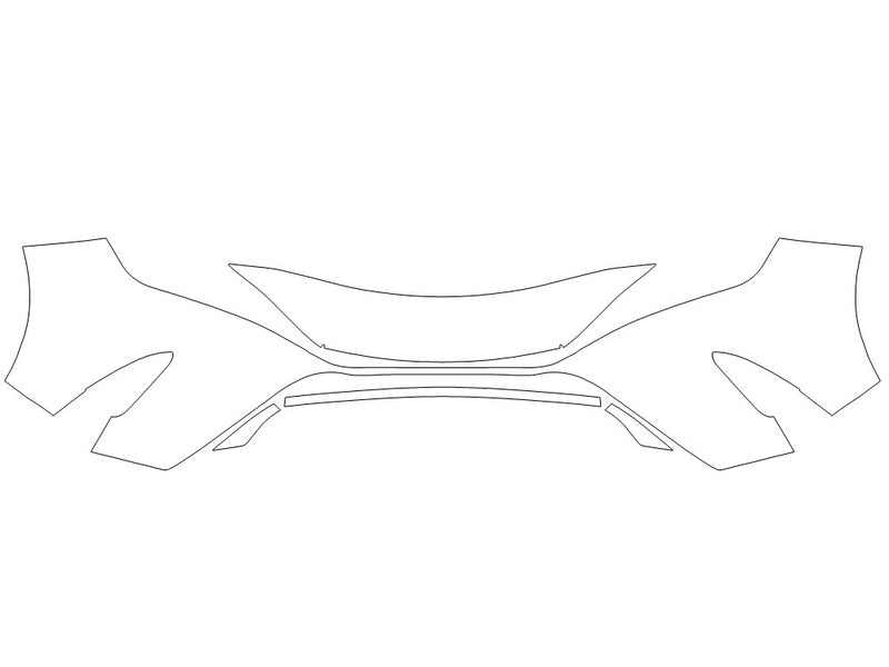 venza 3M Clear Bra Bumper Precut PPF Diagram