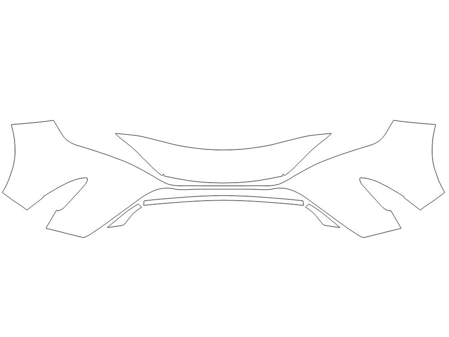 venza Avery Dennison Clear Bra Bumper Precut PPF Diagram