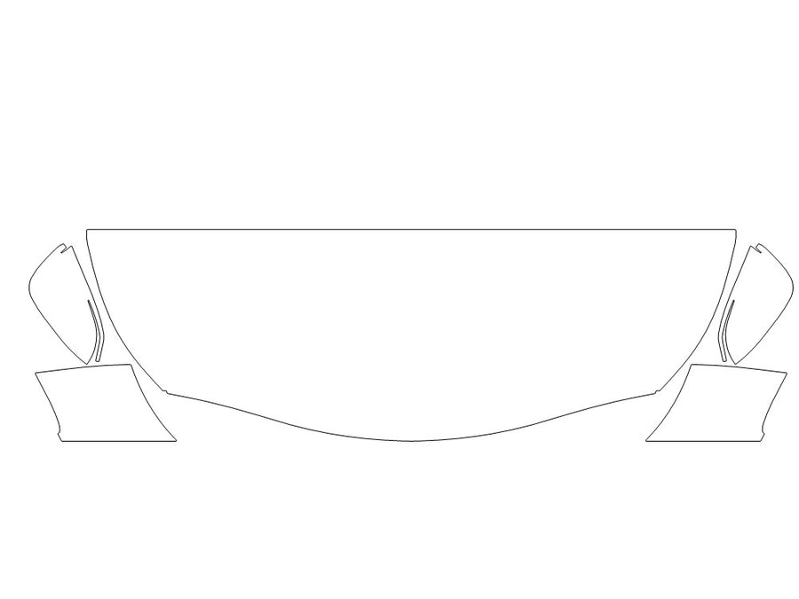 venza Avery Dennison Clear Bra Hood Precut PPF Diagram