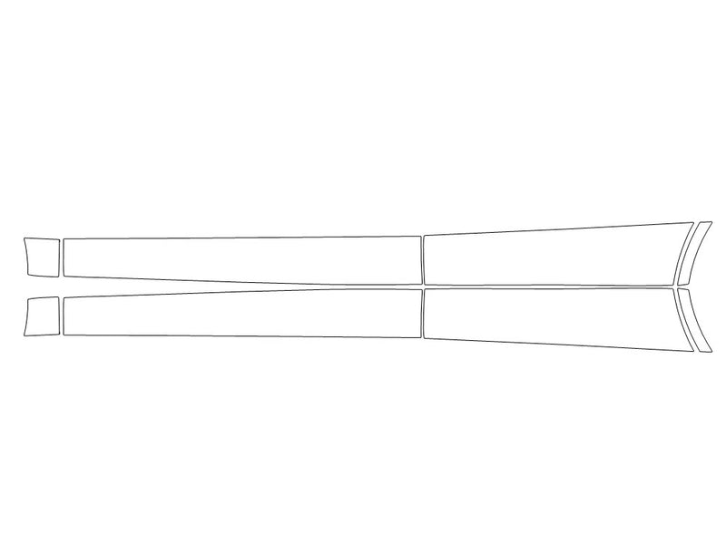 venza Avery Dennison Clear Bra Door Cup Precut PPF Diagram