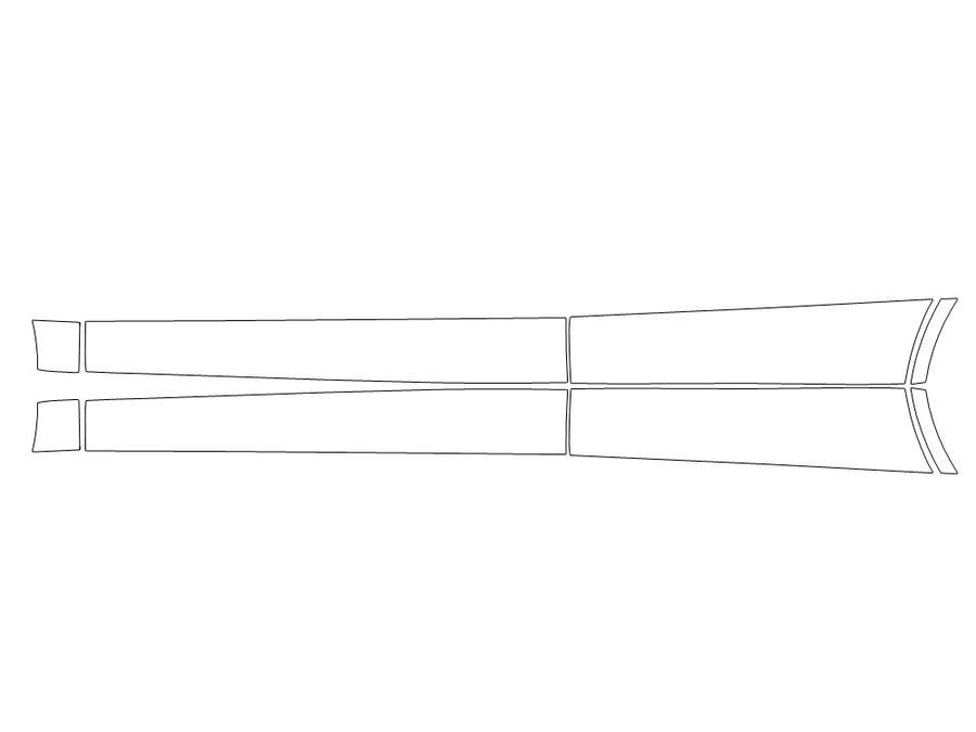 venza Avery Dennison Clear Bra Door Cup Precut PPF Diagram