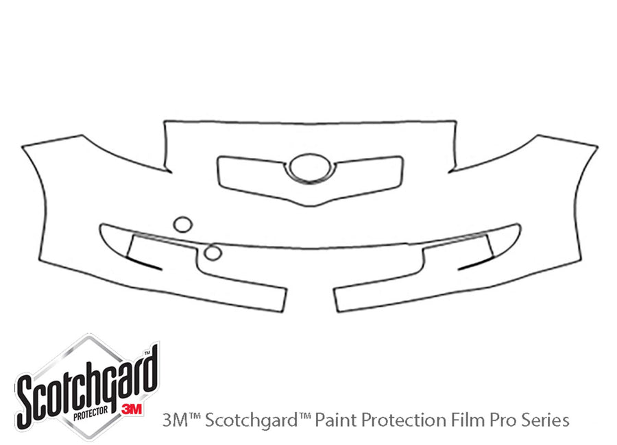 yaris 3M Clear Bra Bumper Precut PPF Diagram