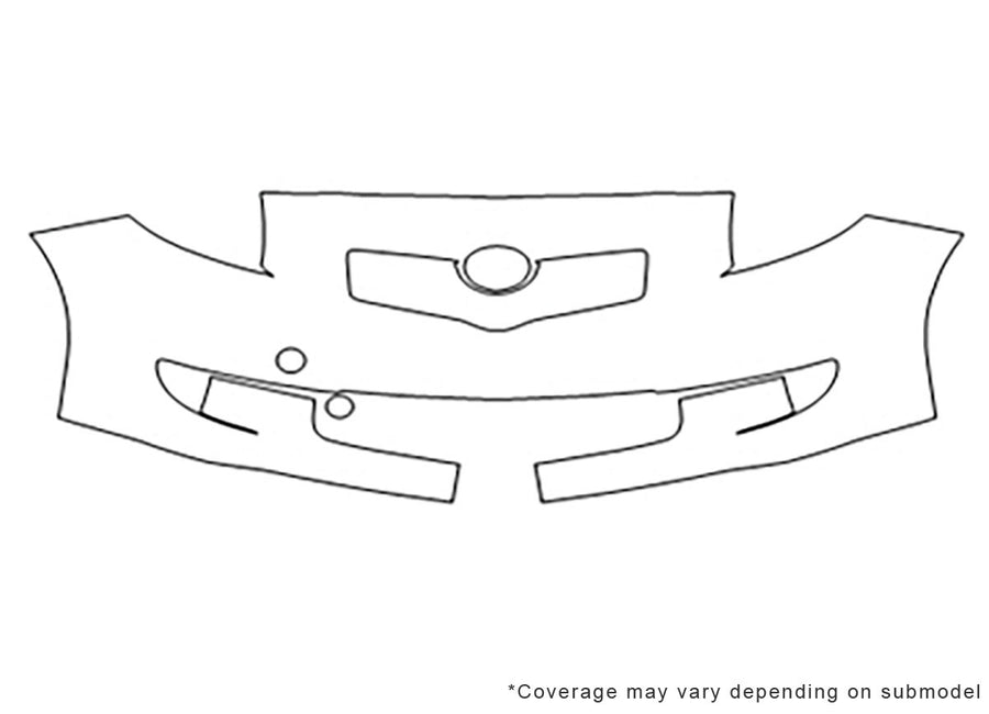 yaris Avery Dennison Clear Bra Bumper Precut PPF Diagram