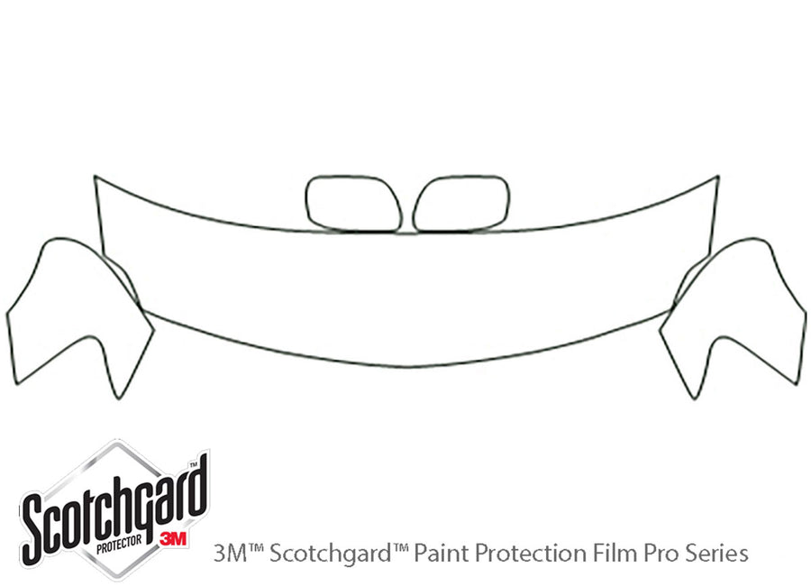 yaris 3M Clear Bra Hood Precut PPF Diagram