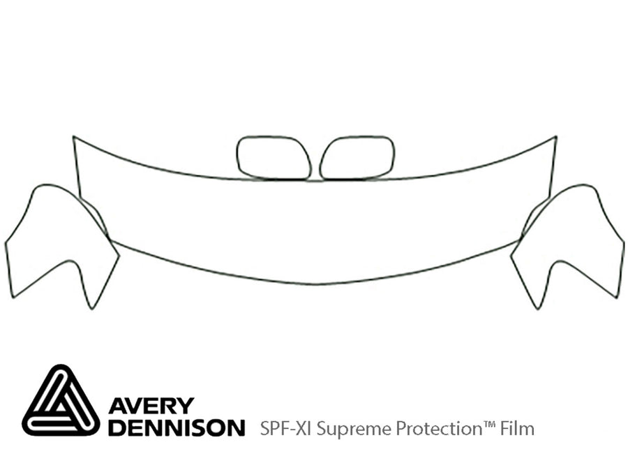 yaris Avery Dennison Clear Bra Hood Precut PPF Diagram