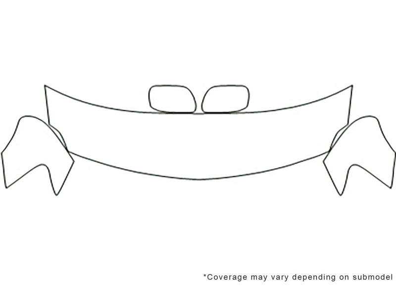 yaris 3M Clear Bra Hood Precut PPF Diagram