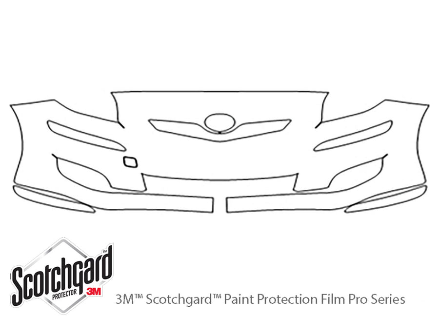 yaris 3M Clear Bra Bumper Precut PPF Diagram