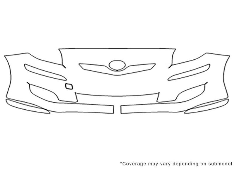 yaris Avery Dennison Clear Bra Bumper Precut PPF Diagram