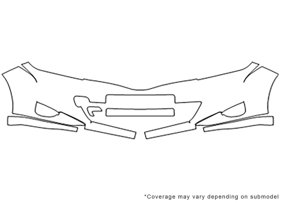 yaris Avery Dennison Clear Bra Bumper Precut PPF Diagram