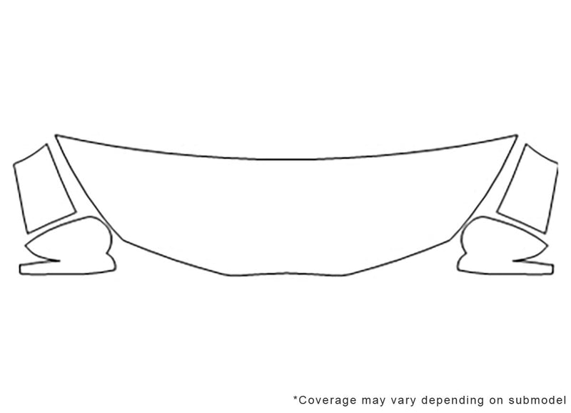 yaris 3M Clear Bra Hood Precut PPF Diagram