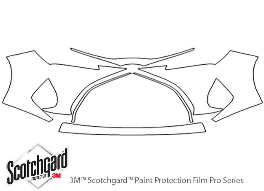 yaris 3M Clear Bra Bumper Precut PPF Diagram