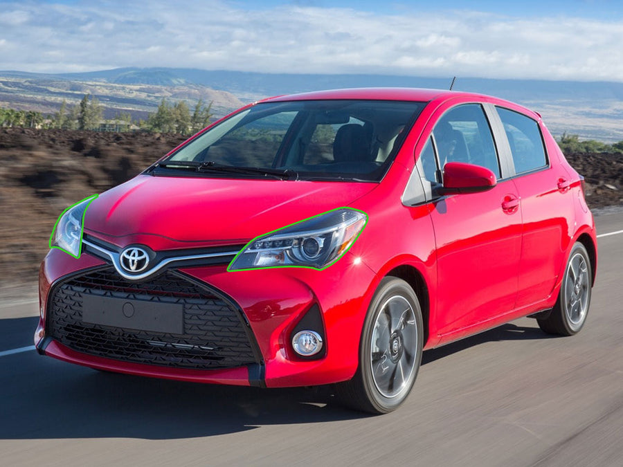 toyota yaris 2015-2018 Headlight Protection Installation Location