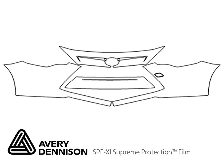 yaris Avery Dennison Clear Bra Bumper Precut PPF Diagram