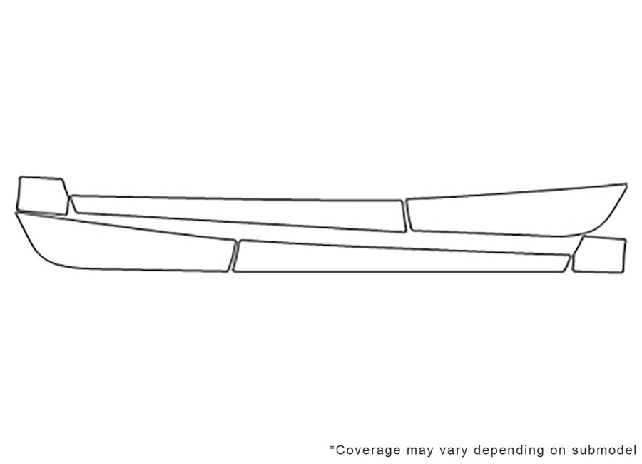 yaris Avery Dennison Clear Bra Door Cup Precut PPF Diagram