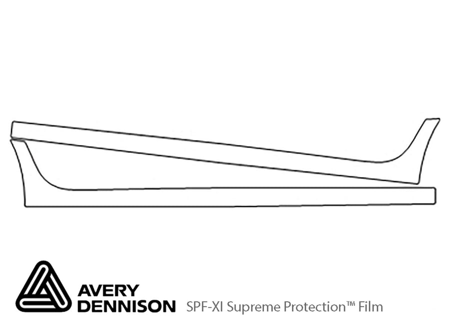 yaris Avery Dennison Clear Bra Door Cup Precut PPF Diagram