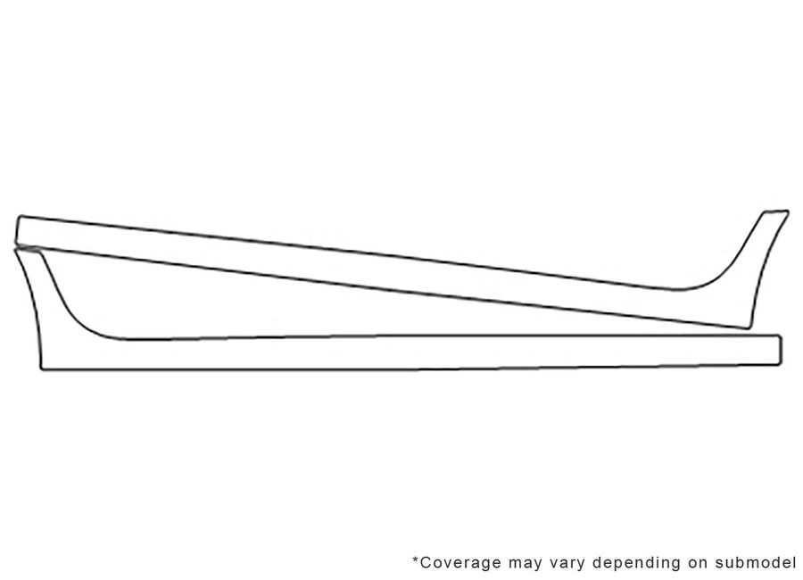 yaris Avery Dennison Clear Bra Door Cup Precut PPF Diagram