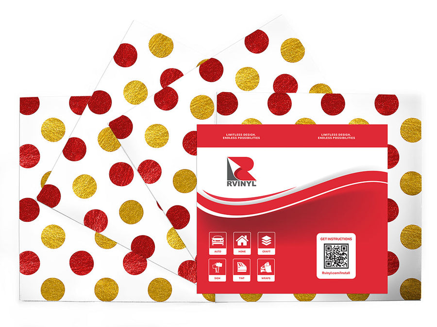 traffic lights polka dot Craft Vinyl Sheet Pack