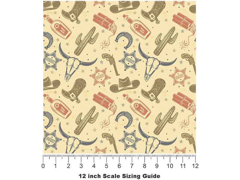 Train Track Danger Cowboy Vinyl Film Pattern Size 12 inch Scale~Rwraps Train Track Danger Cowboy Sizing Chart~2