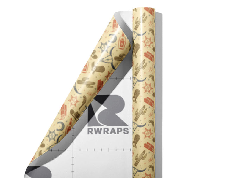 Train Track Danger Cowboy Wrap Film Sheets~Rwraps Series 914 Train Track Danger Cowboy Scrolled Sheet~3