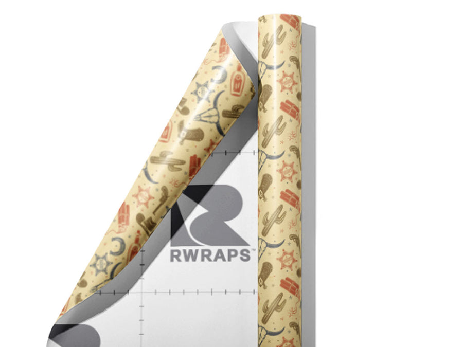 Train Track Danger Cowboy Wrap Film Sheets~Rwraps Series 914 Train Track Danger Cowboy Scrolled Sheet~3