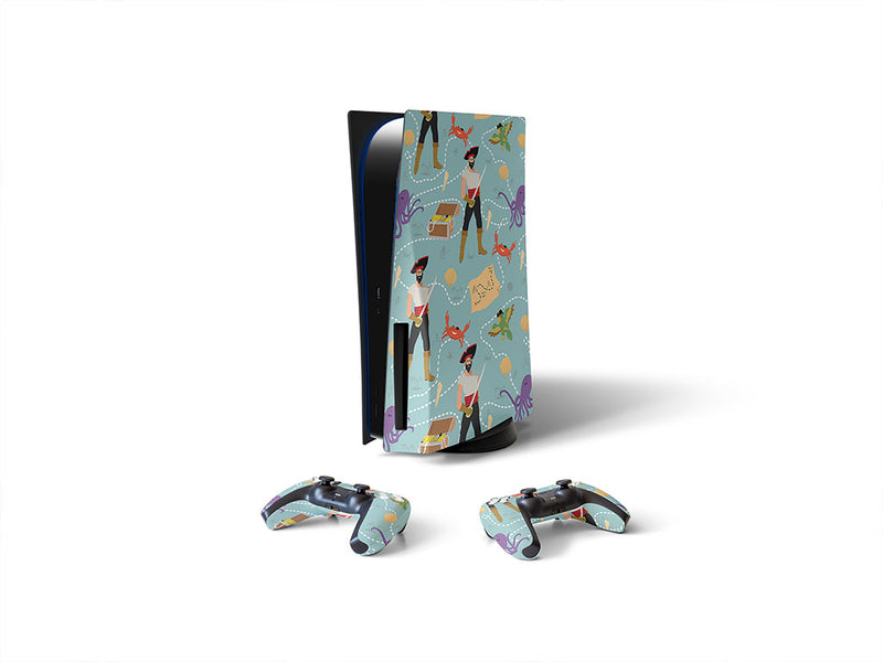 treasure hunters pirate Sony PS5 DIY Skin