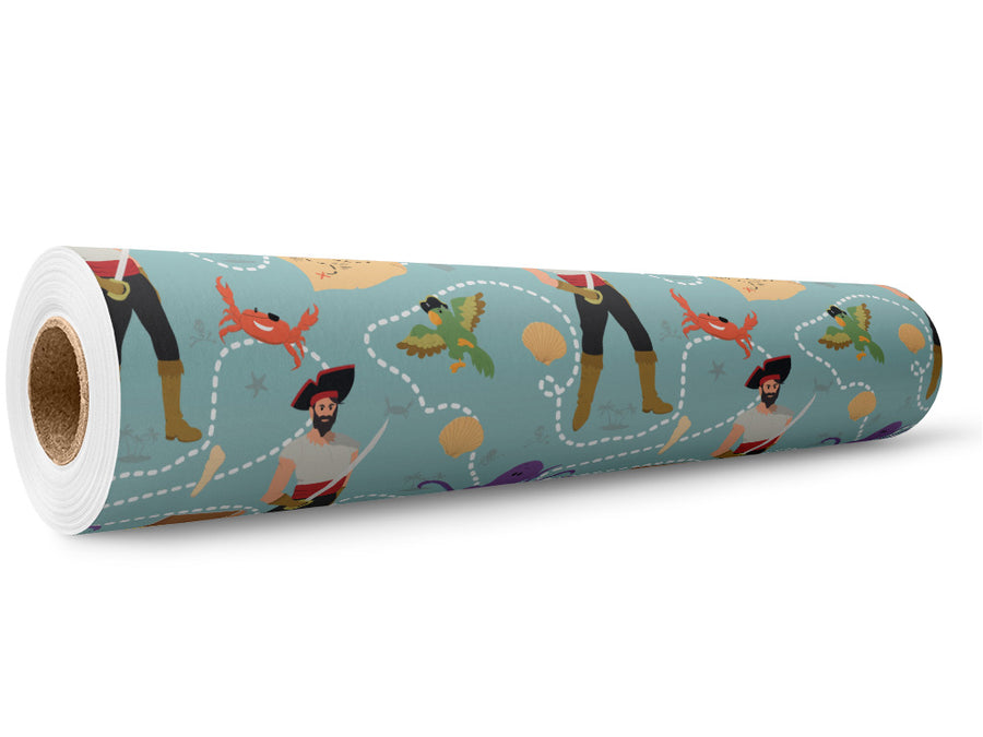 Treasure Hunters Pirate Wrap Film Wholesale Roll~Rwraps Series 914 Digitally Printed Vinyl Roll~5