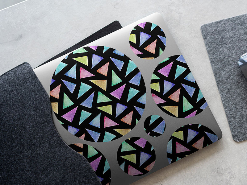 triangular melange mosaic DIY Laptop Stickers