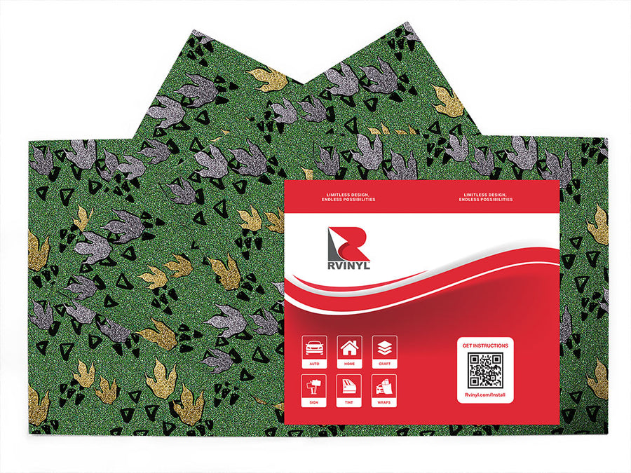 triassic tracks dinosaur Craft Vinyl Sheet Pack