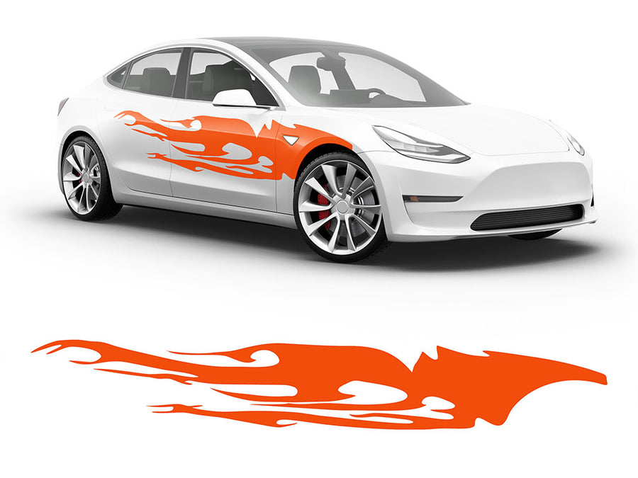 3M Bright Orange Tribal Dreams Body Graphic~Full Side Auto Decal Kit~0