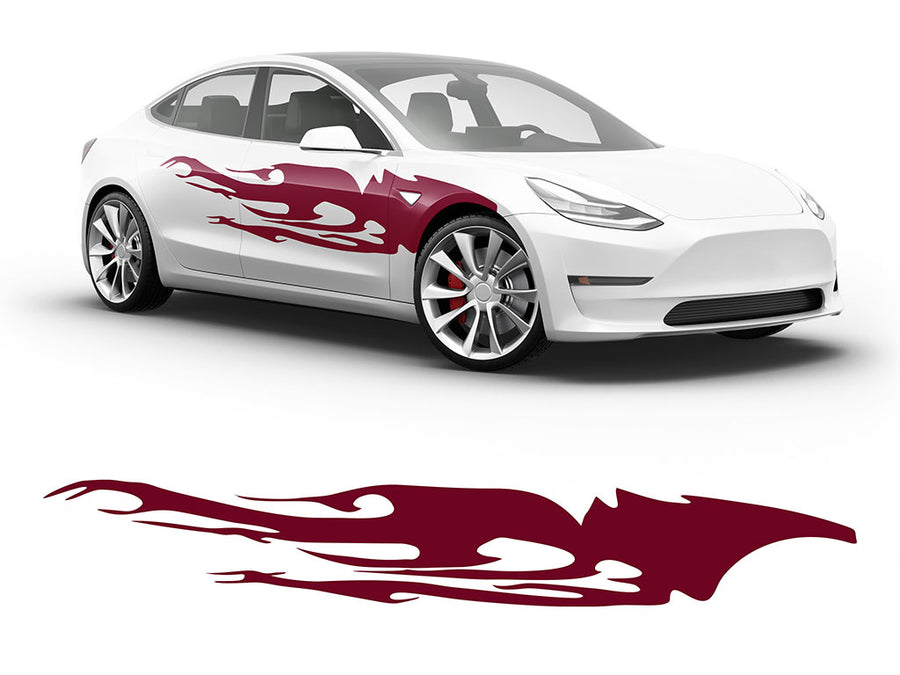 3M Burgundy Tribal Dreams Body Graphic~Full Side Auto Decal Kit~0