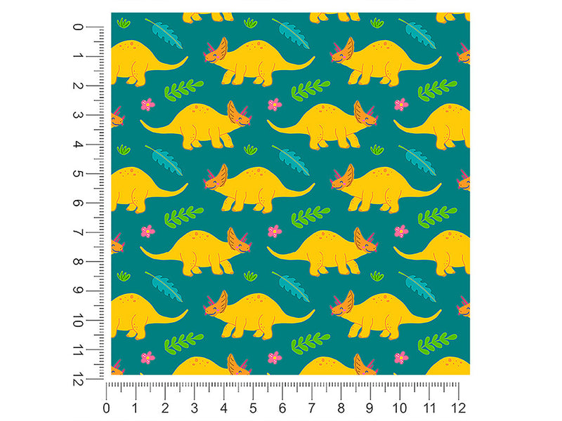 triceratops contentment dinosaur 1ft x 1ft Craft Sheets