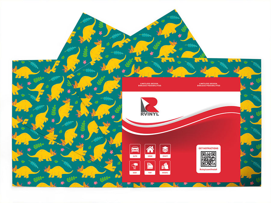 triceratops contentment dinosaur Craft Vinyl Sheet Pack