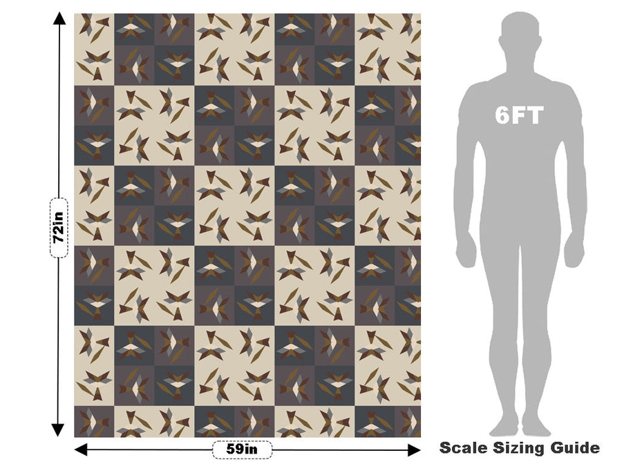 Tricky Foxes Mosaic Vehicle Wrap Scale~Rwraps Series 914 Tricky Foxes Mosaic Measurements~1