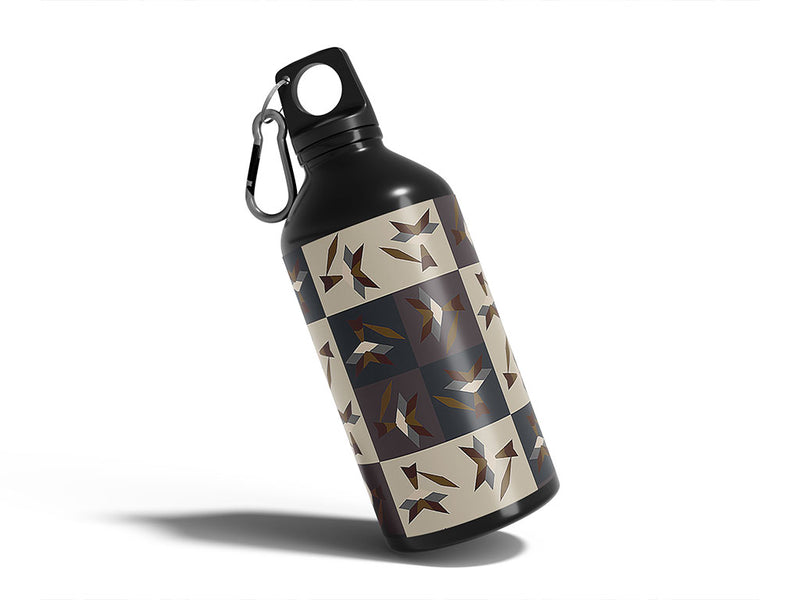 tricky foxes mosaic Water Bottle DIY Stickers