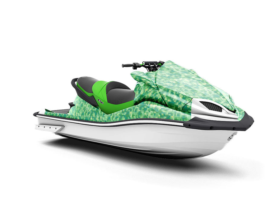 Tropical Rainforest Pixel Jet Ski Vinyl Customized Wrap