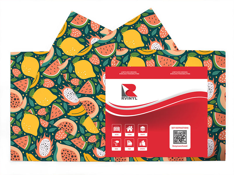 tropical tastes fruit Craft Vinyl Sheet Pack